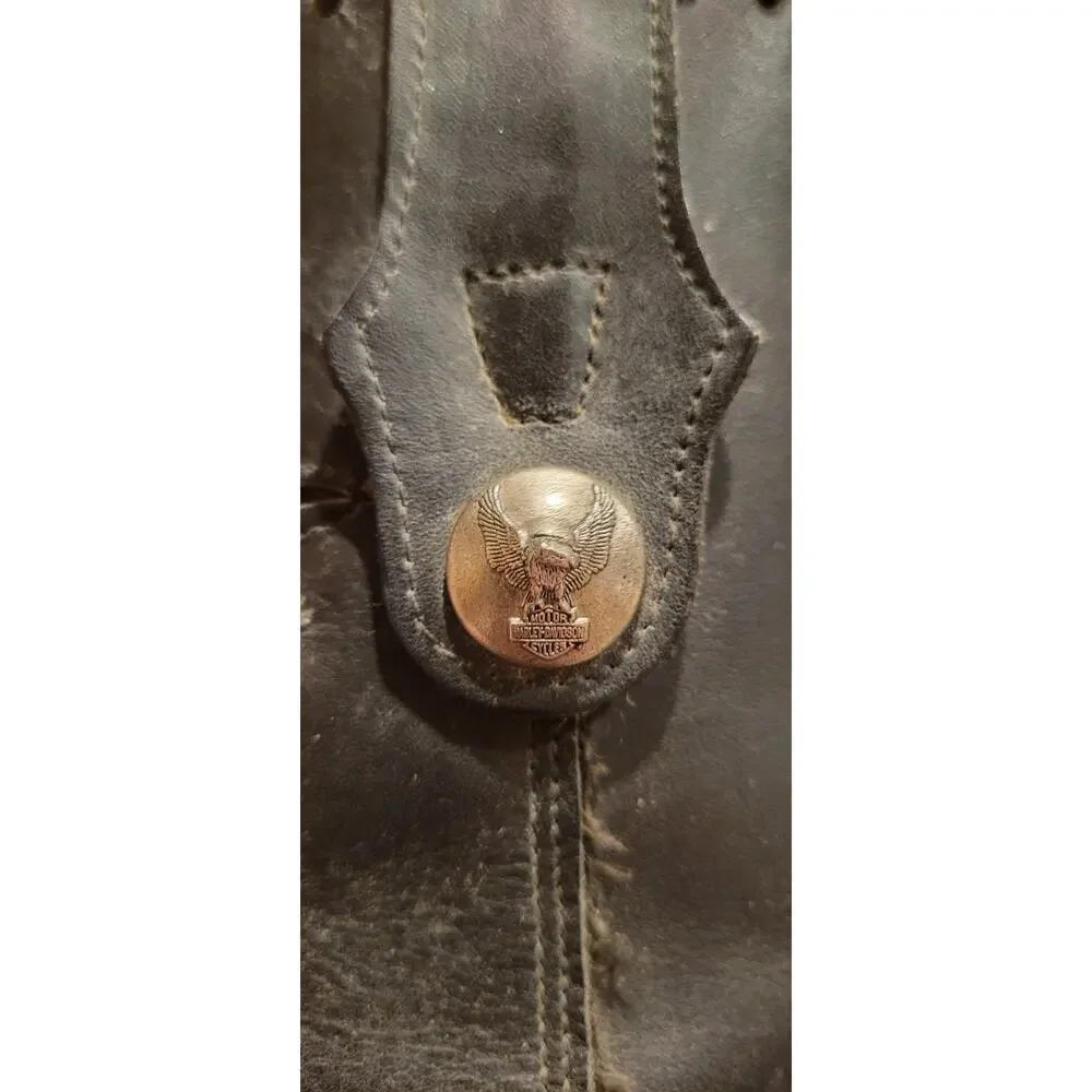 Harley Davidson Western Leather Boots Men's Size 8M Cowboy Moto Western Biker